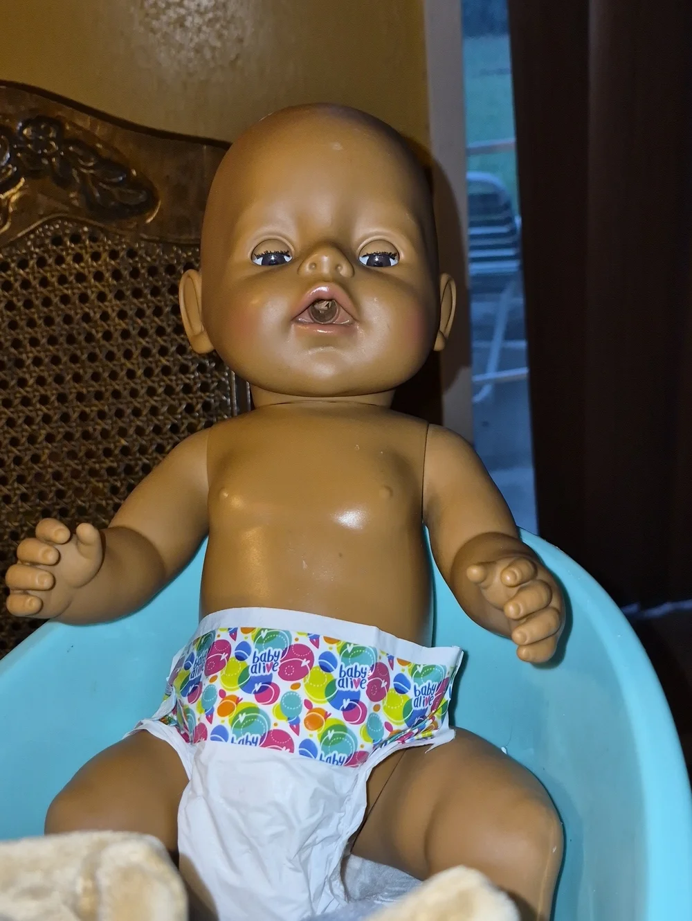 Drink-Wet Baby Doll With Bathtub